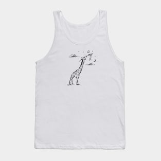 Giraffe fishing for stars Tank Top